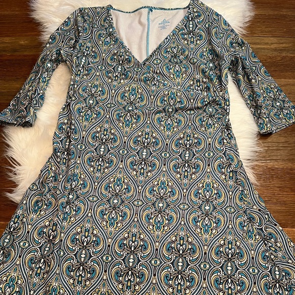 Prana Dresses & Skirts - Prana Teal and Black 3/4 Length Sleeve